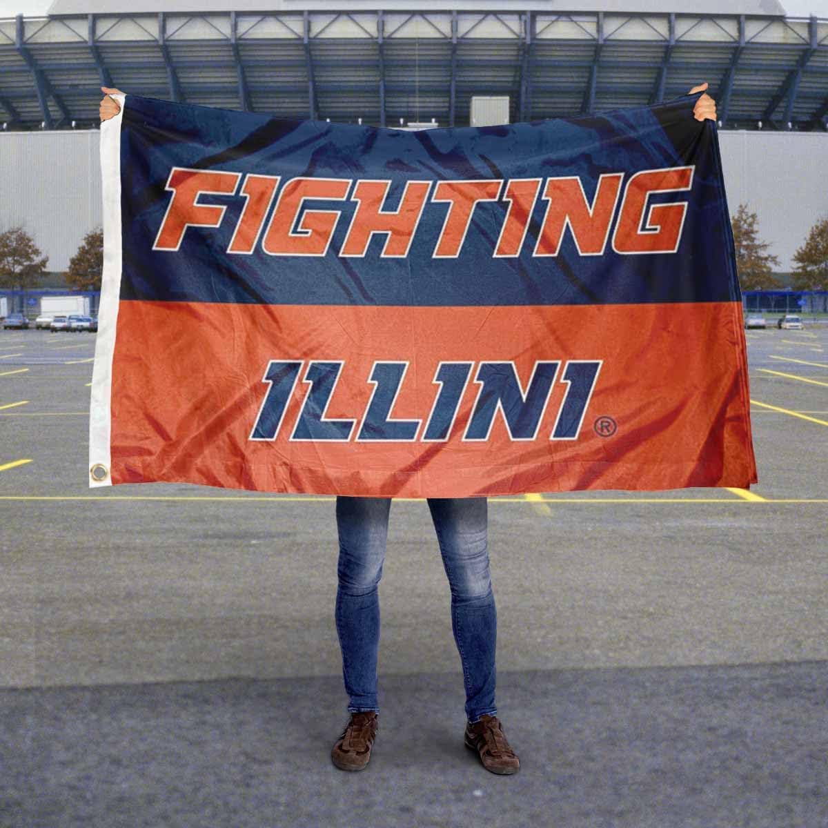 Illinois Fighting Illini Large 3x5 College Flag