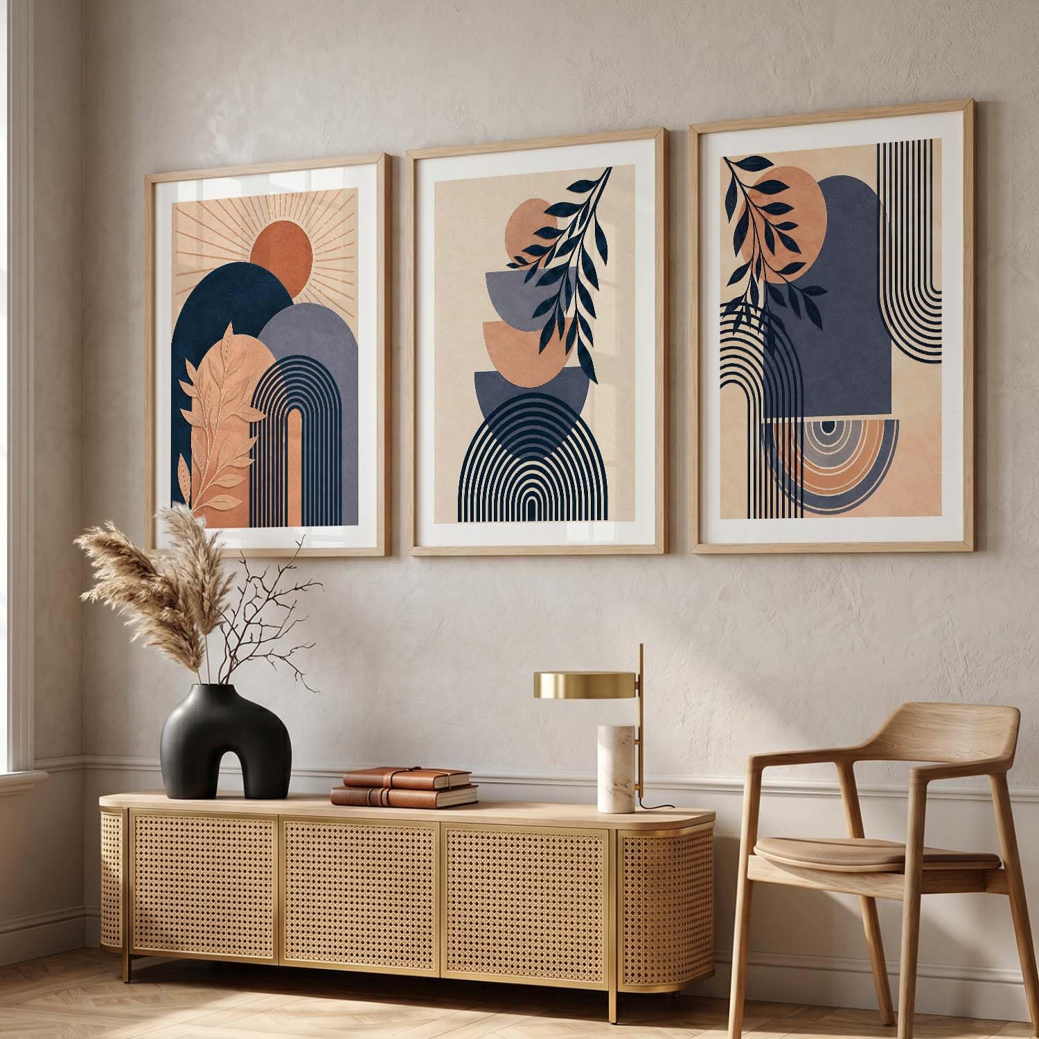 Minimalist Boho Wall Art - Set of 3 Prints -4 Minimalist Boho Wall Art - Set of 3 Prints -4