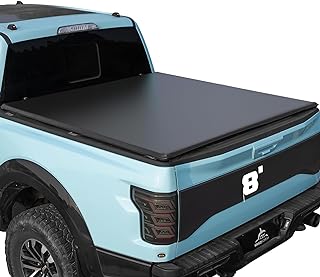 Truck Bed Tonneau Cover Compatible with Chevy Silverado & GMC Sierra 1500 2500 3500 HD 2010-2026 8 ft Long Box(No CarbonPro Bed), Soft Roll Up Style