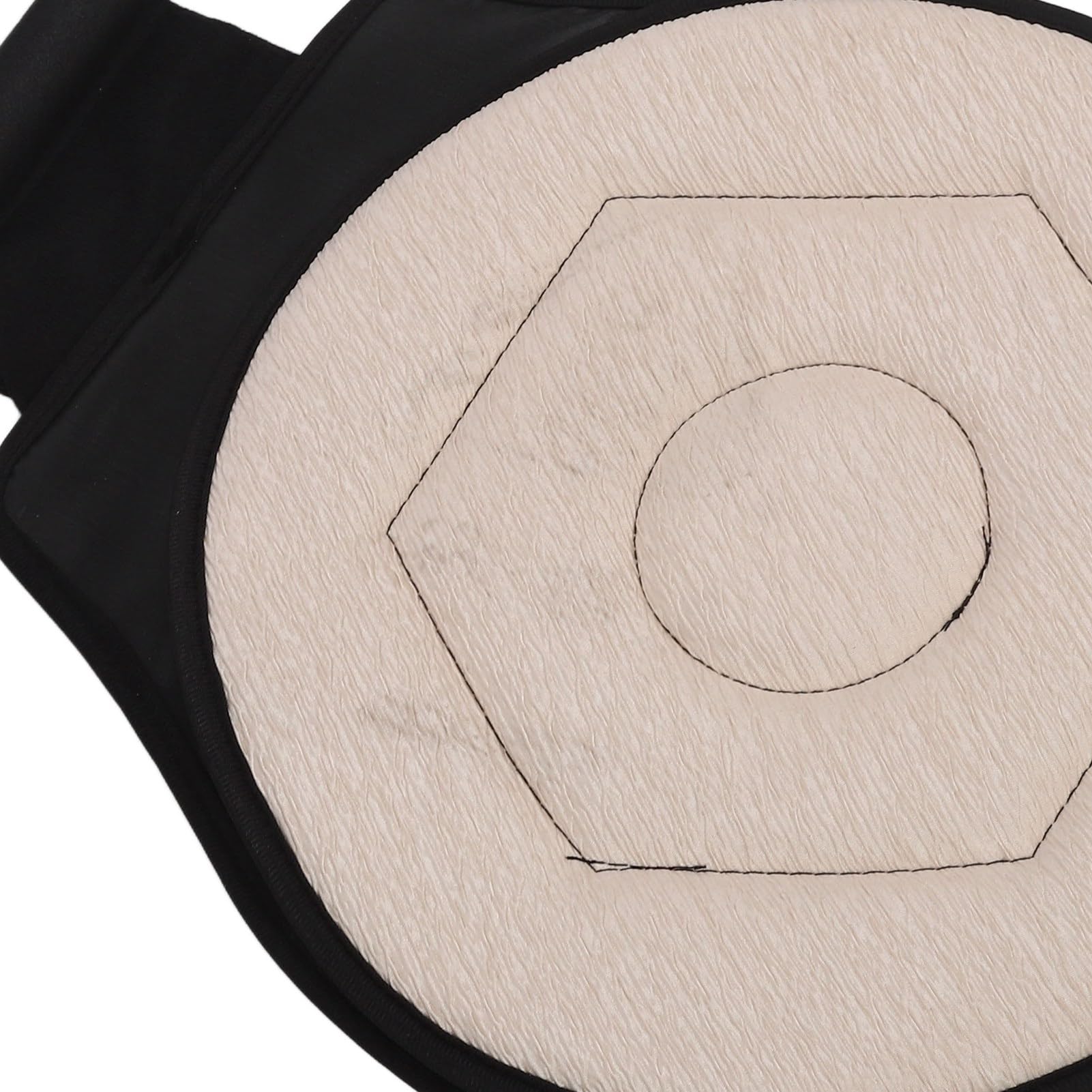 lyrlody Cuscino Rotante per Auto Sedile Girevole 360 Gradi Antiscivolo Trasportabile Traspirante con Fibbia Cintura per Anziani Donne Incinte Bambini (Beige)