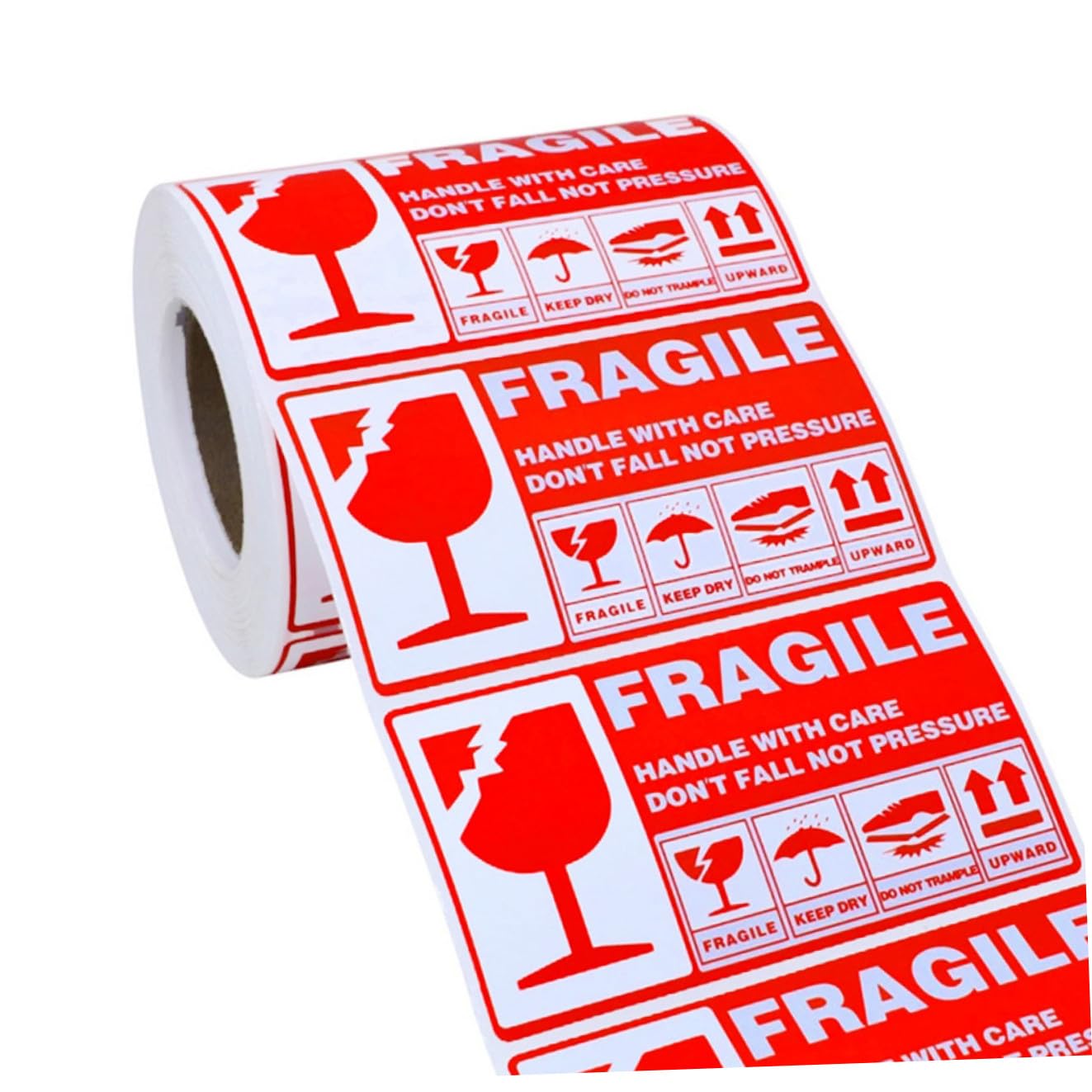 DOITOOL 900 Pièces Étiquettes Fragile Autocollants Avertissement Rouge Stickers Autoadhésifs Résistants pour et Expédition Étiquettes Attention Manutention Soigneuse