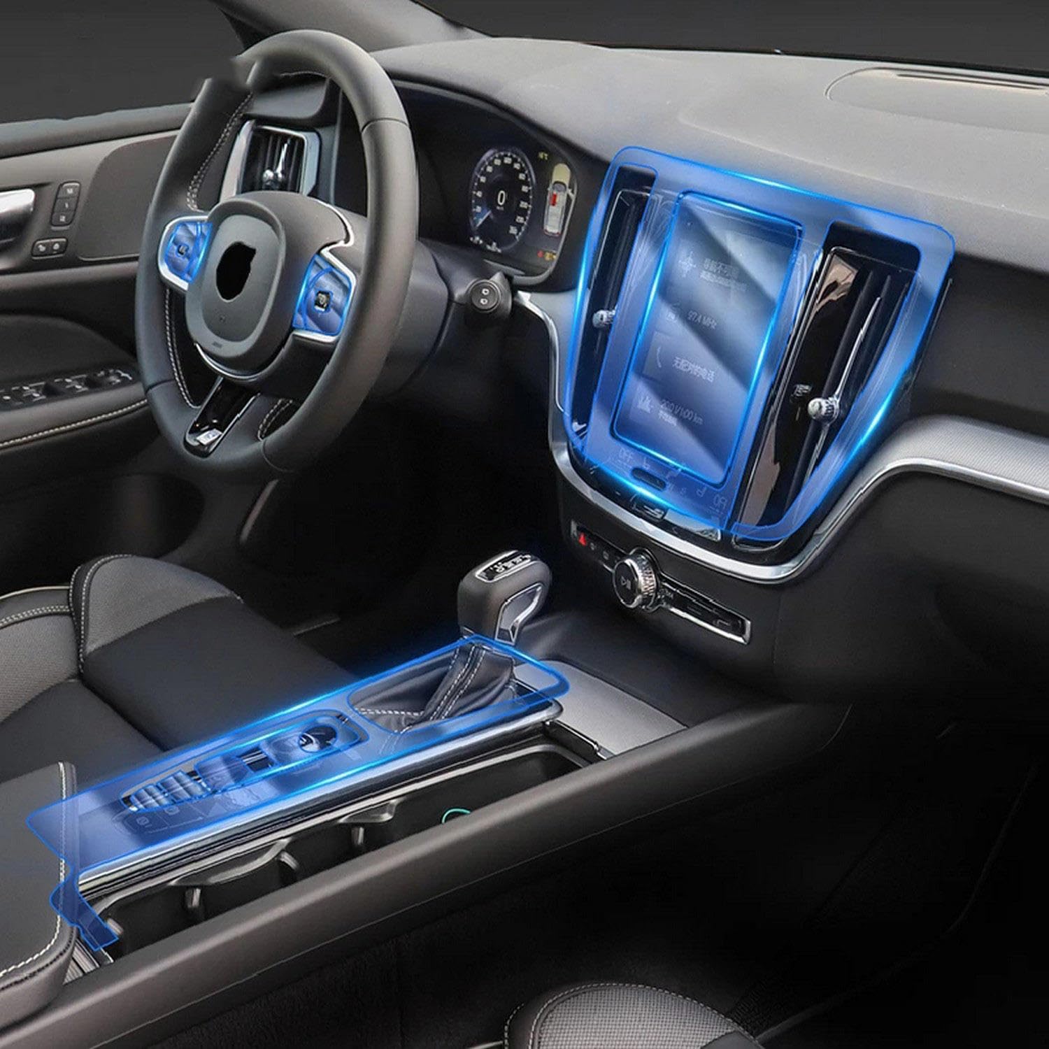 Film protecteur console Volvo S60 V60 TPU transparent pour écran GPS