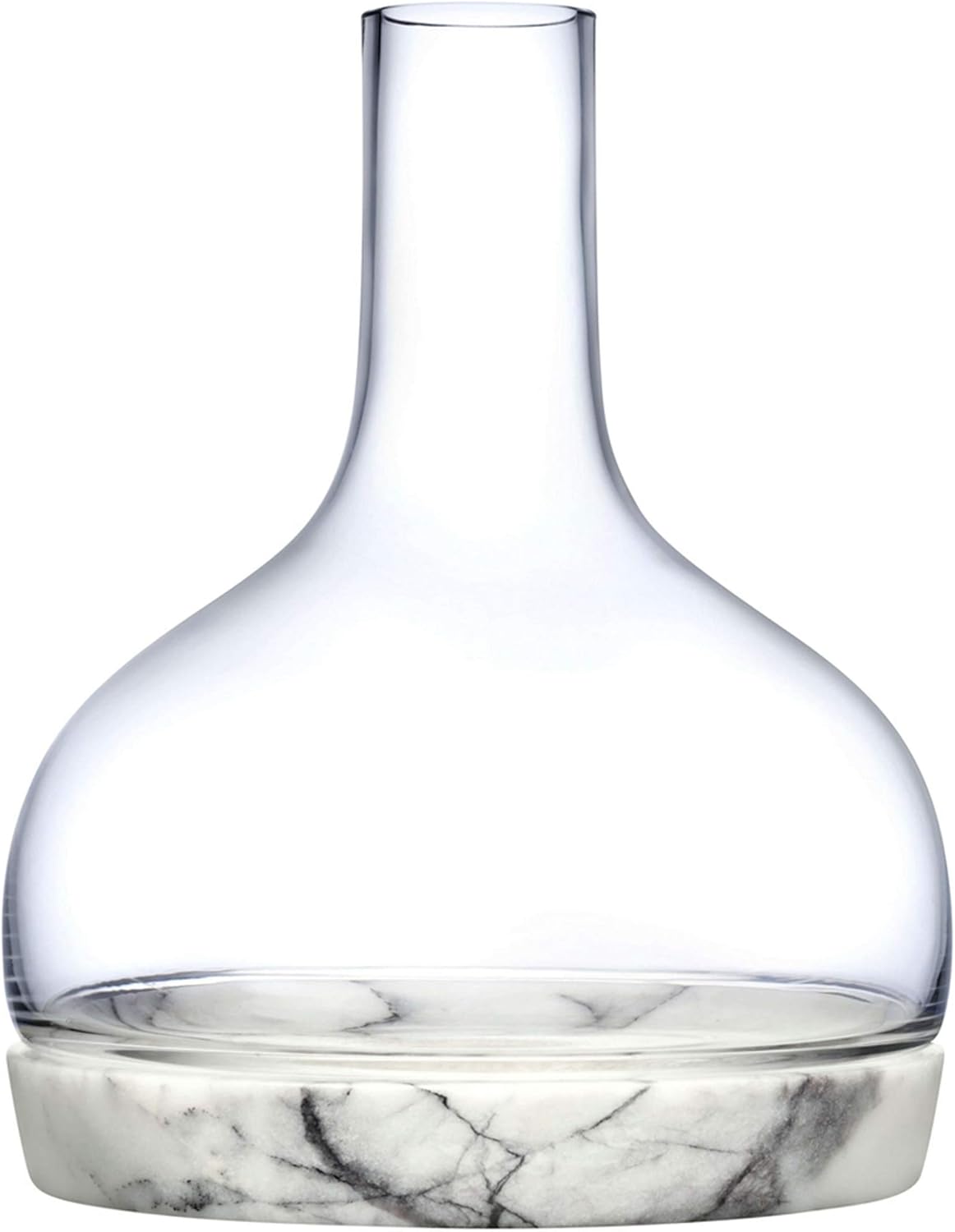 NUDE Glass Chill Carafe Decanter with Marble Base Whiskey
