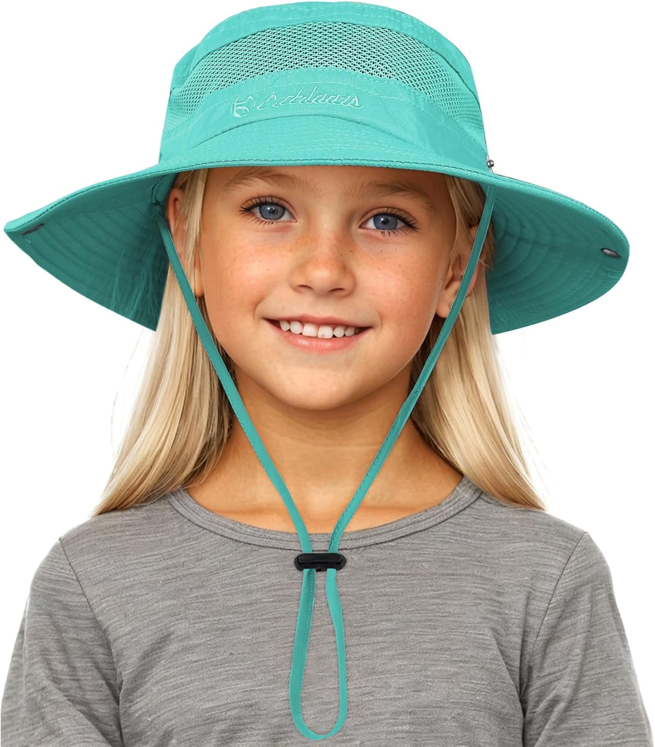 Kids Sun hat for Girls Boys Outdoor Breathable Sun Protection UPF 50+ Cap Wide Brim Summer Beach Bucket hat