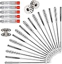 Sewing Machine Needles, 50 PCS Universal Sewing Machine Needle, Compatible with Singer, Brother, Janome, Varmax, Sizes HAX1 65/9, 75/11, 90/14, 100/16, 110/18 (50 PCS)