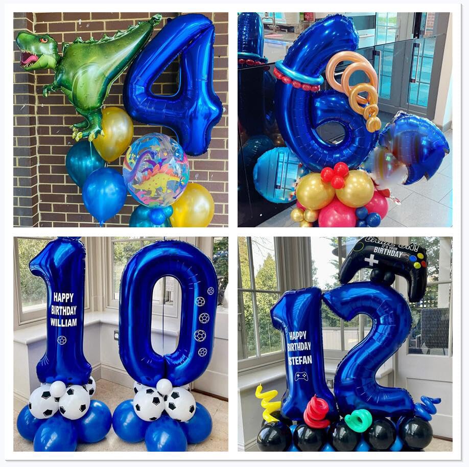 ha ★新品★LE’RURE Gradation baloon hem Amazon.com: 40 Inch Blue Number 6 Balloon, 6th Birthday