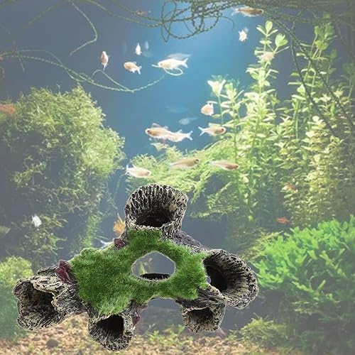 Miniatura 2 de Accesorios de paisaje de pecera, decoraciones de acuario, resina, árbol de musgo, adorno de acuario, casa de peces escondite cueva