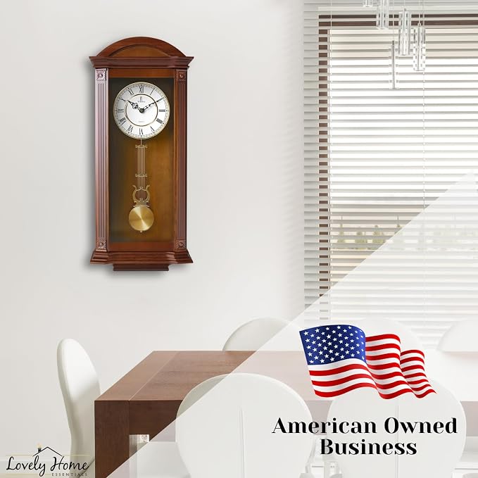 Reloj de pared con péndulo - Madera - Analógico miniatura 8