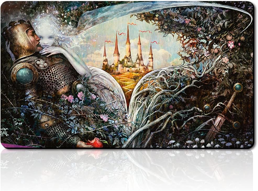 Throne of ELDRAINE Teaser - Board Game TCG Playmat - 23.6x13.8 inches - Compatible for TCG MTG Playmat Free Bag