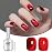 GAOY Red Cat Eye Gel Nail Polish, 16ml Glitter Holographic Nail Polish with Magnet, Reflective Translucent UV Gel, 2907 Ruby Twilight