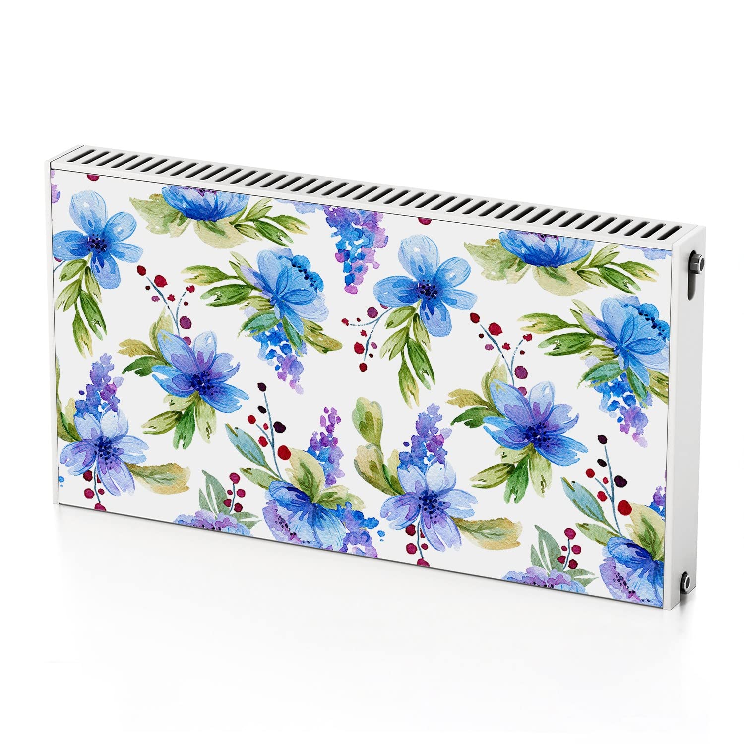 Aimant de radiateur thermique et magnétique 110x60 cm, cache chauffage lavable motif végétal