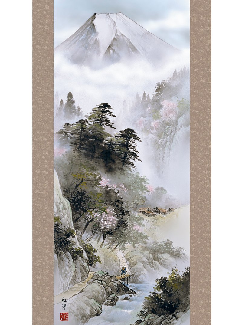 掛軸です。その12 楽天市場】掛軸 [龍上観音]北条裕華 尺五 仏画の掛軸 [H29E1