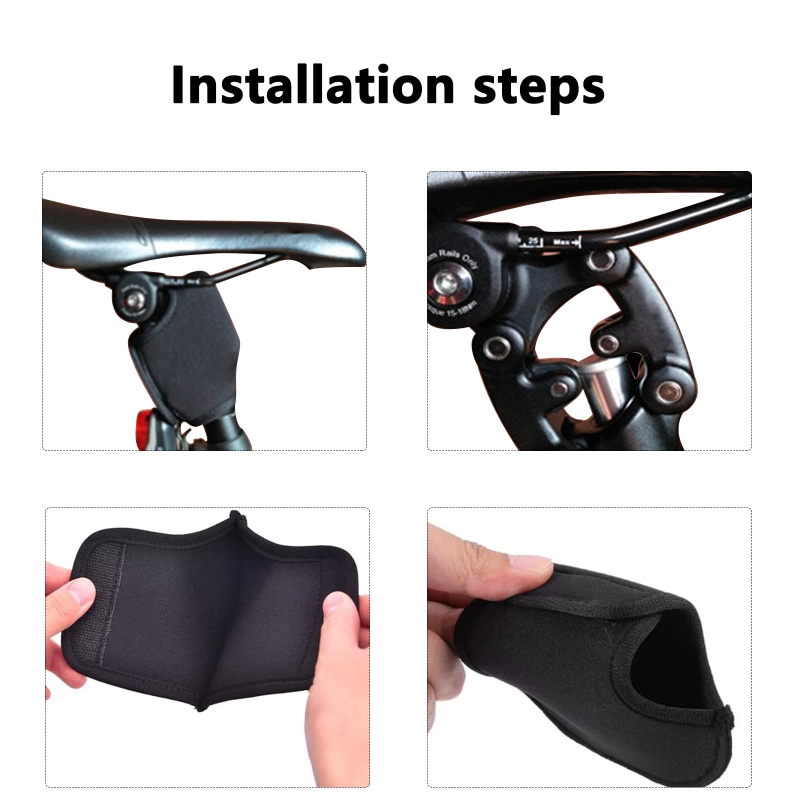 CTRLZS Housse de Tige de Selle pour Tige de Selle à Suspension éTui de Noir pour de ProtèGe-Doigts de Tige de Selle NCX