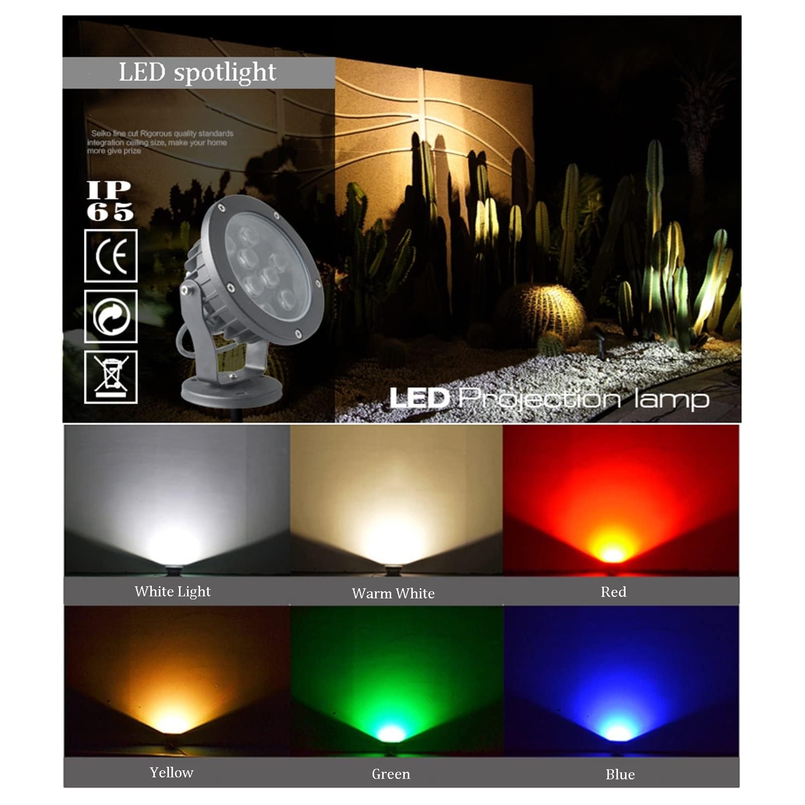 Oświetlenie drzewa, reflektor zewnętrzny, 220 V, obrotowy reflektor LED, wodoszczelność IP65, do ogrodu, trawnika i oświetlenia drzew (zielony, 12 W)