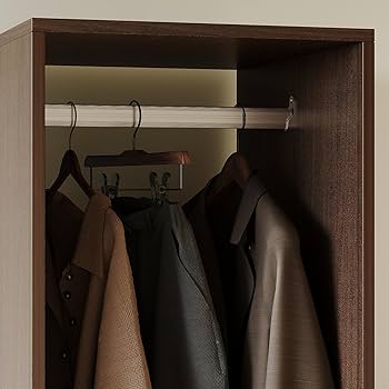 Amazon.co.jp: FUFU&GAGA 回転ワードローブ 木製 スリム ハンガー