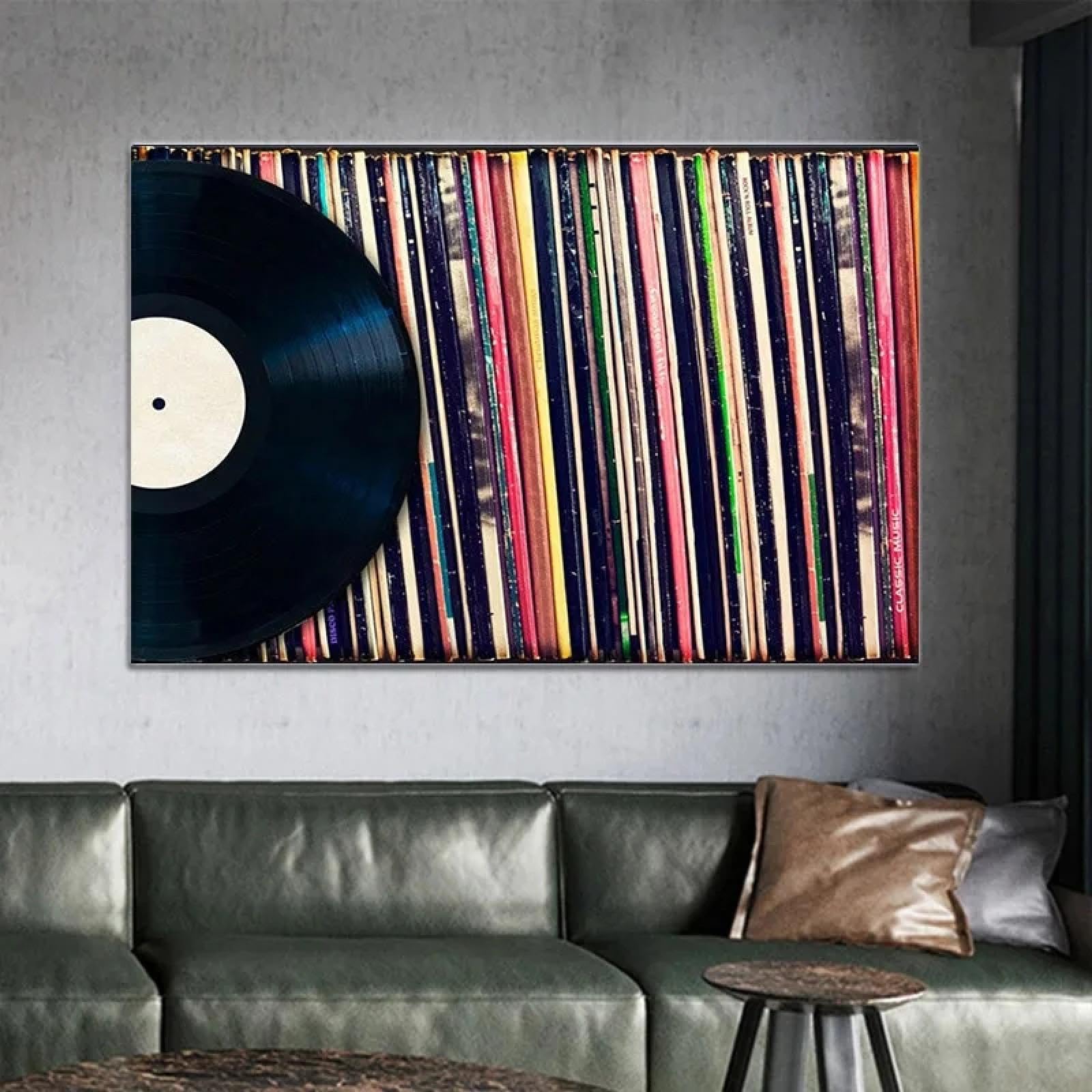 XINBAO Kolekcja albumów graffiti vintage płyta winylowa płótno mural obraz sztuka ścienna plakaty muzyczne wydruki muzyczne obrazy do dekoracji domu 60 x 80 cm bez ramy