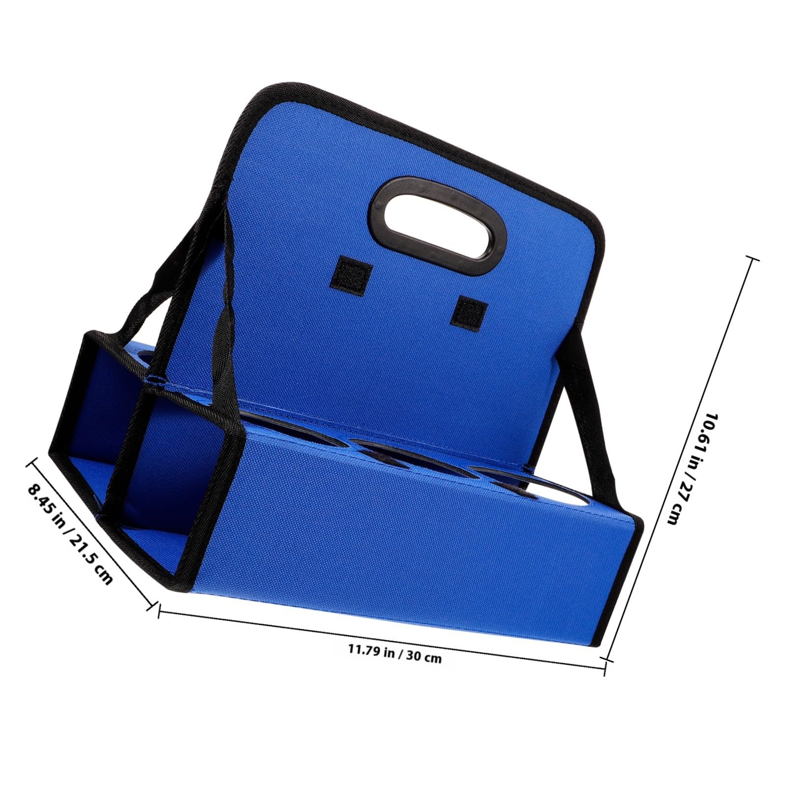 Faltbarer Getränkehalter mit Griff, Blau, aus Polyester mit Pe Platte