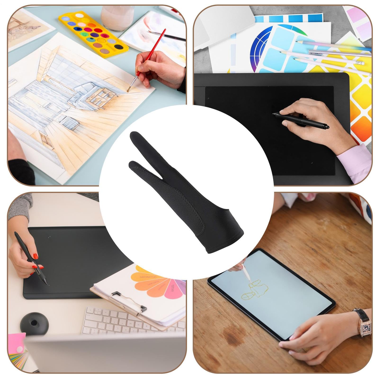 Guantes de arte digital,Guantes de dibujo digital | artísticos antitáctiles para dibujar - de arte transpirables para bocetos en papel, pintura de bocetos, dibujo gráfico - 4