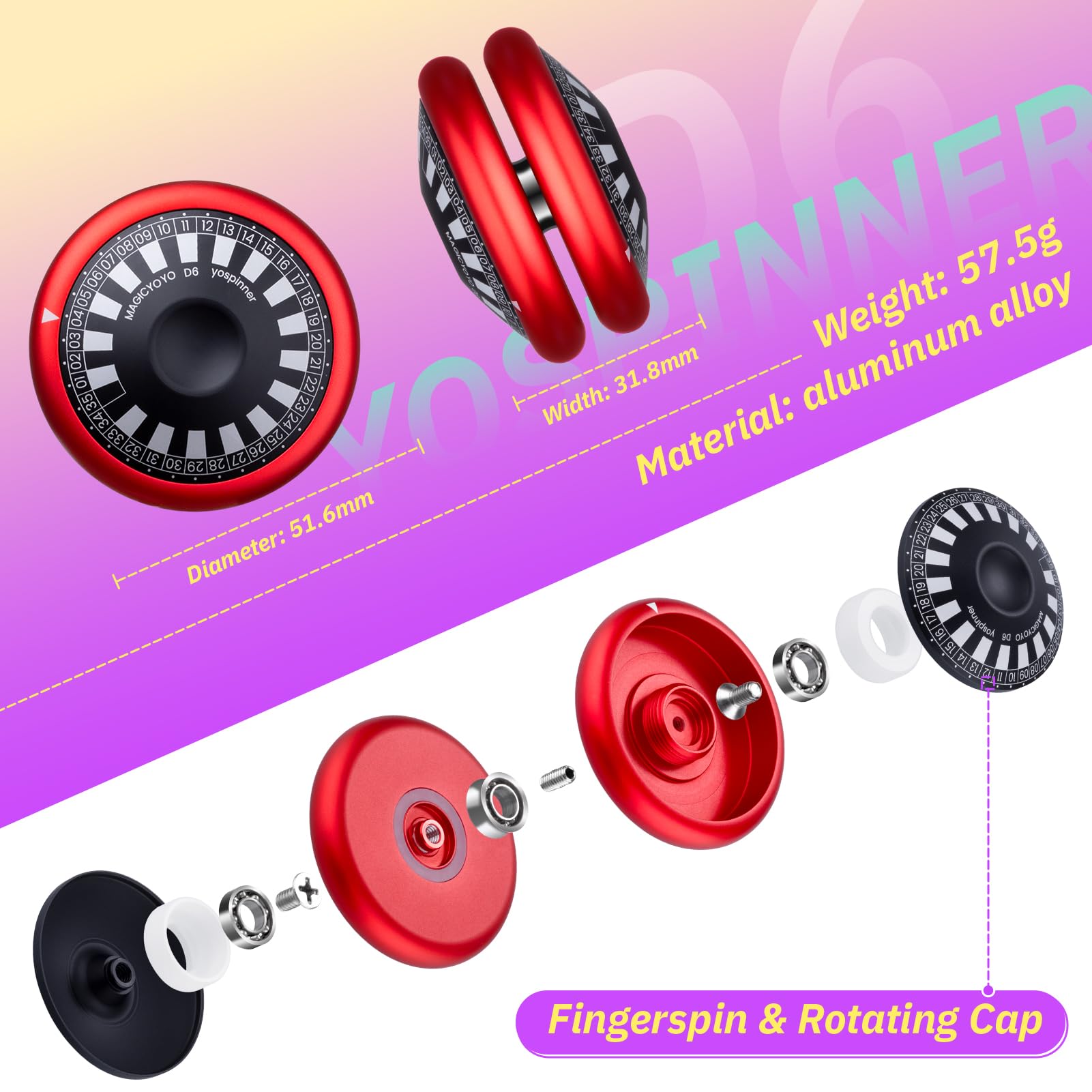 Amazon | MAGICYOYO D6 多機能 ヨーヨー 子供用 初心者向けヨーヨー