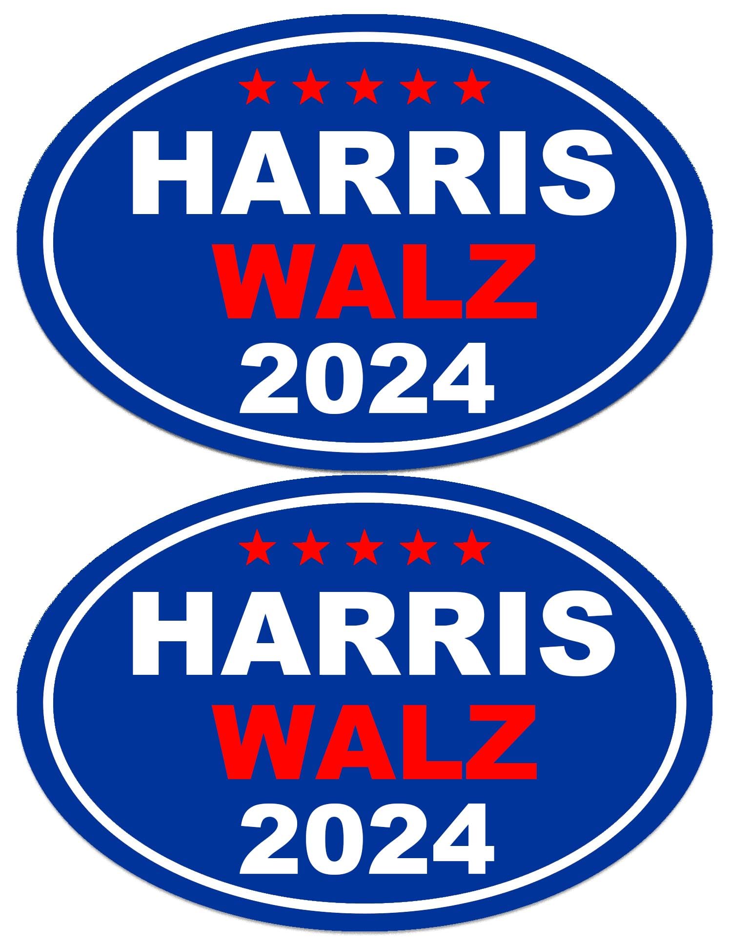 2 Pack Harris Walz 2024 Magnets Kamala Harris Tim Waltz President 2024 Magnets Vinyl Coat of Arms Auto Bumper Magnet Stickers Fade Proof Waterproof Outdoor Indoor