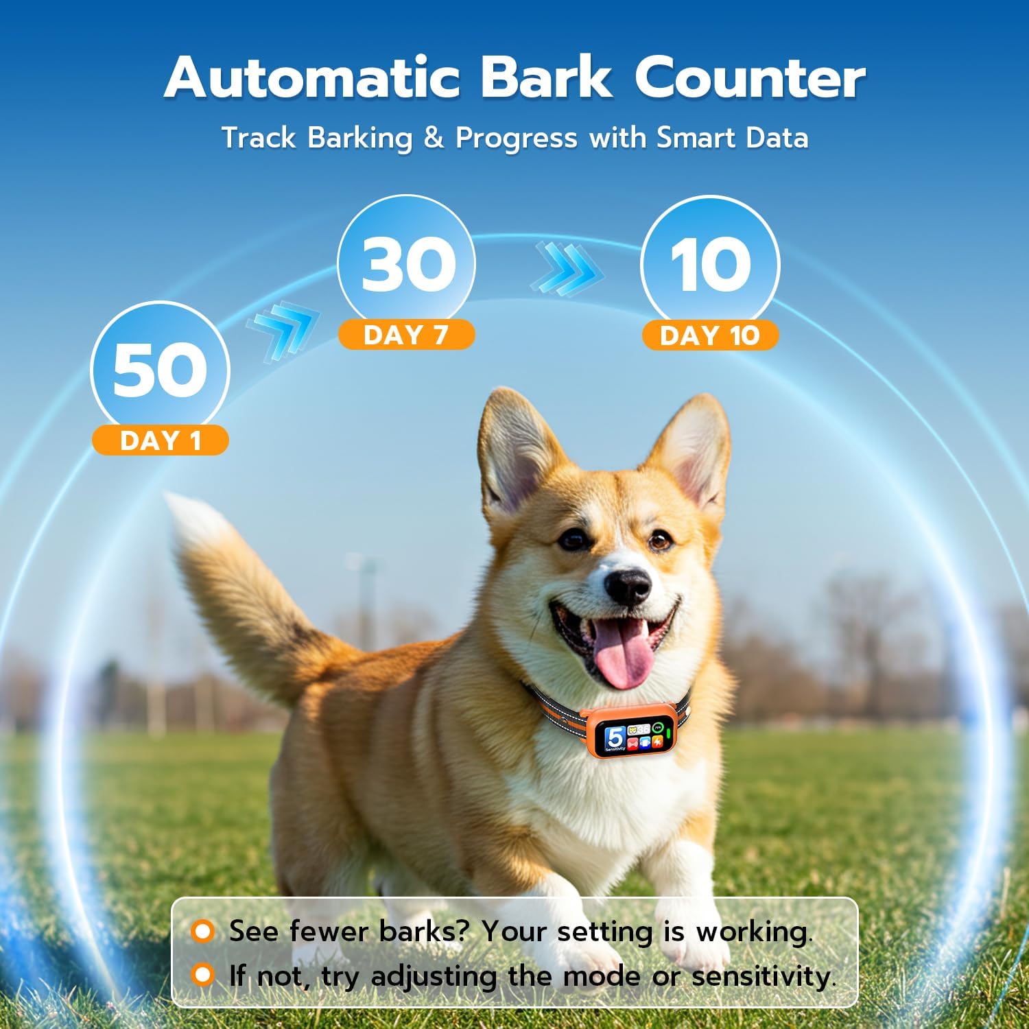 Bark Collar for Small Medium Large Dogs 8-100lbs | Upgraded Smart AI Anti Barking Collar w/AirTag Holder, 5 Modes (Beep/Vib/Safe Shock), Adjustable Sensitivity, Bark Counter, Rechargeable Waterproof