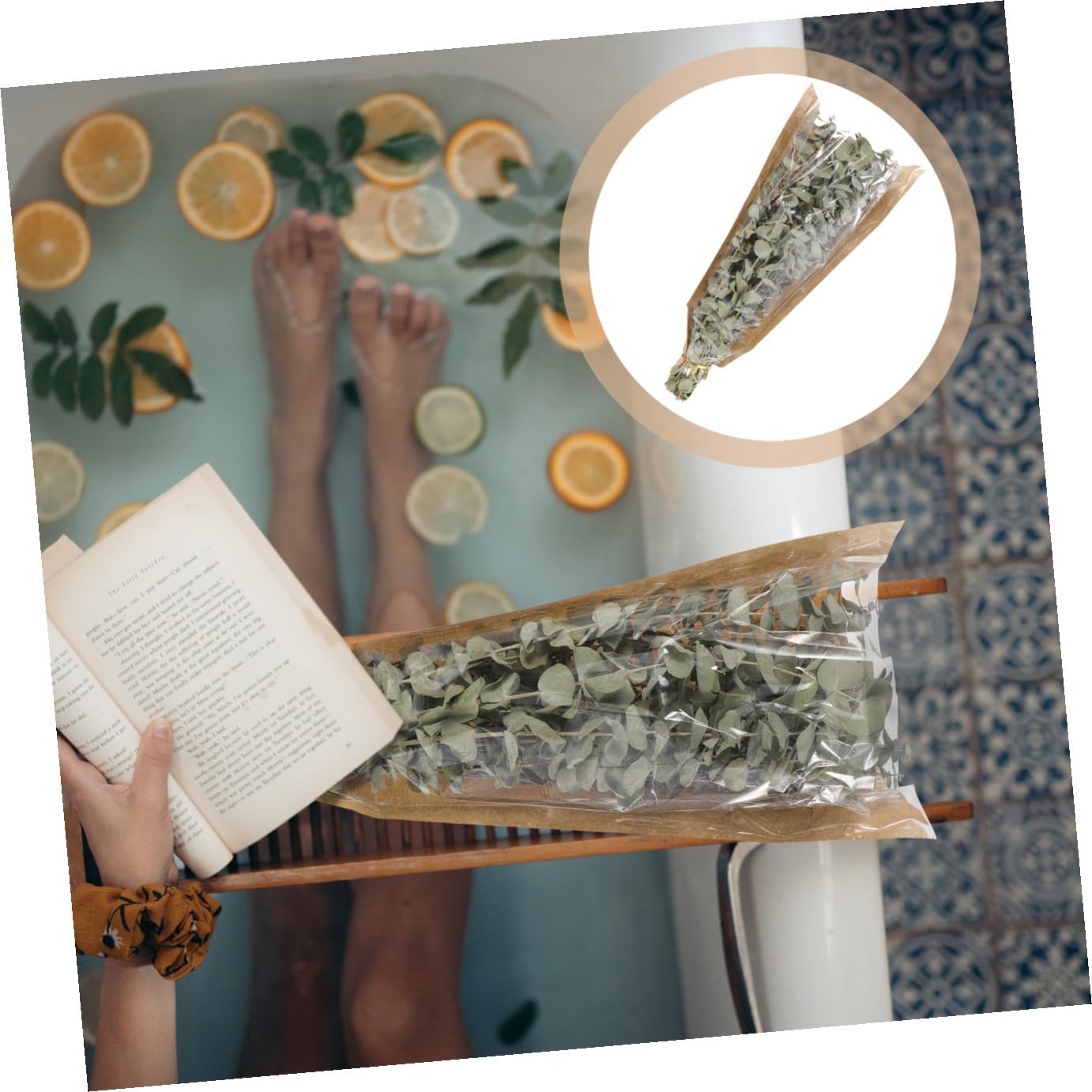 Holibanna Dried Lavender and Eucalyptus Home Decor for Relief Elegant Floral Arrangement for Weddings and Parties Relaxing for