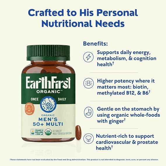 Mens 50+ Organic Multivitamin with Methylated B12 60ct