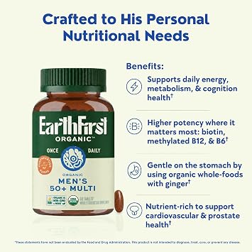 Mens 50+ Organic Multivitamin with Methylated B12 60ct