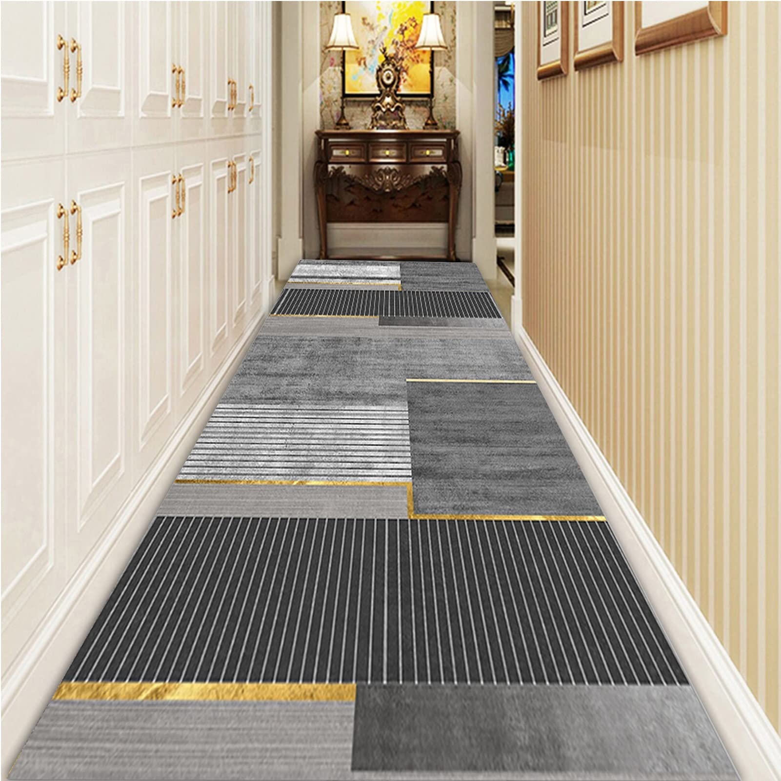 Runner per Moquette per corridoio/Scale/Cucina Domestica, Tappeto Lavabile in Lavatrice con Retro Antiscivolo Tappeti Stretti - Tappetini per Pavimenti Morbidi e durevoli (Size : 60x400cm)
