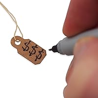 Vista 4 de 888 Display 100 Etiquetas de precio de cadena de papel Kraft Exhibición de venta de anillos de joyería (100 piezas)