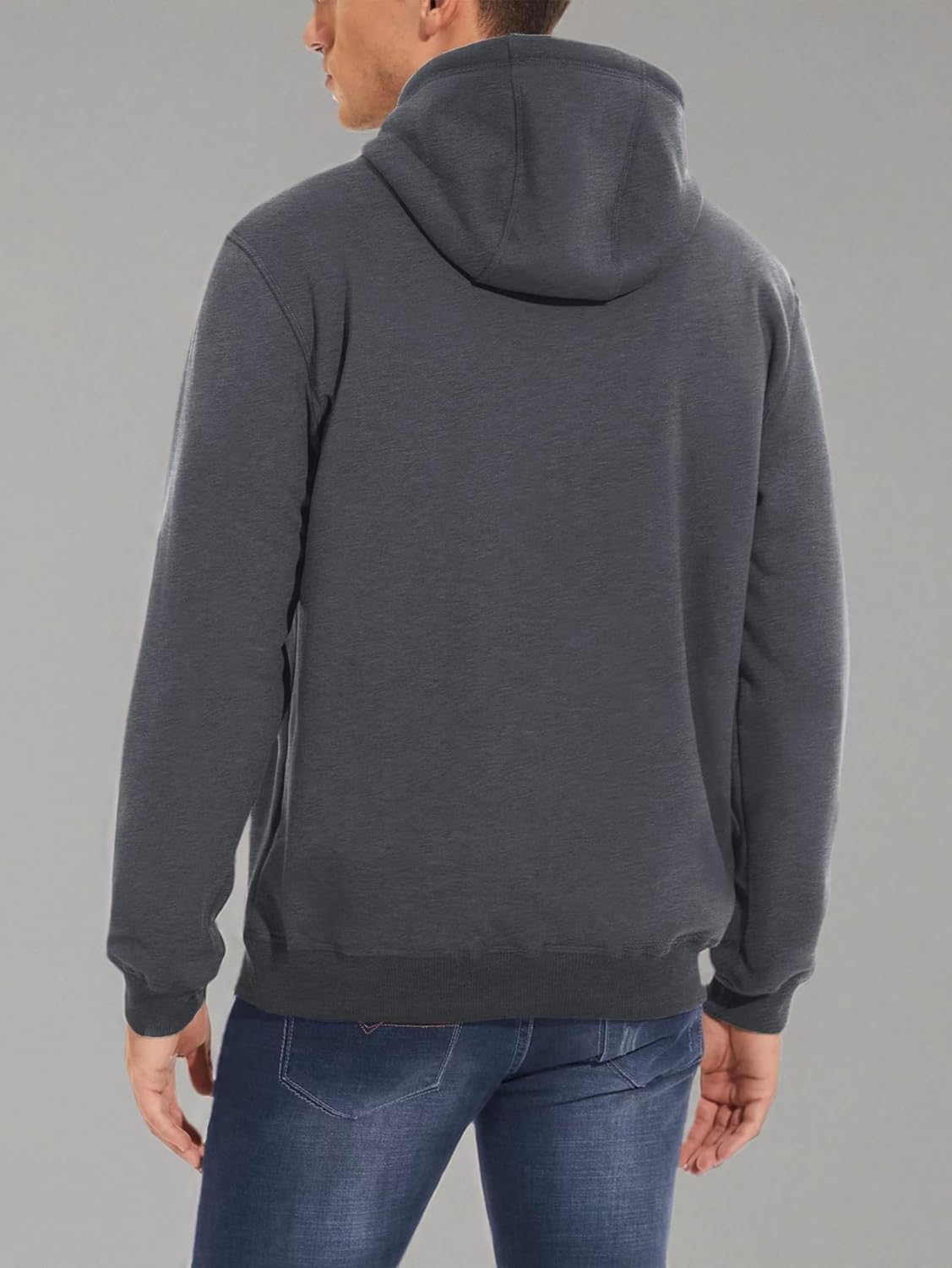 MAGCOMSEN Men's Heavy Hoodie Sherpa Fleece Lined Pullover Thick Winter Hooded Sweatshirt - Image 6