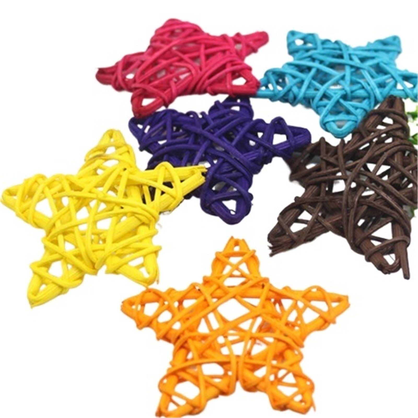 ZUXWUX 20PCS Rattan Star Ornaments For Birthday Wedding Party Decor