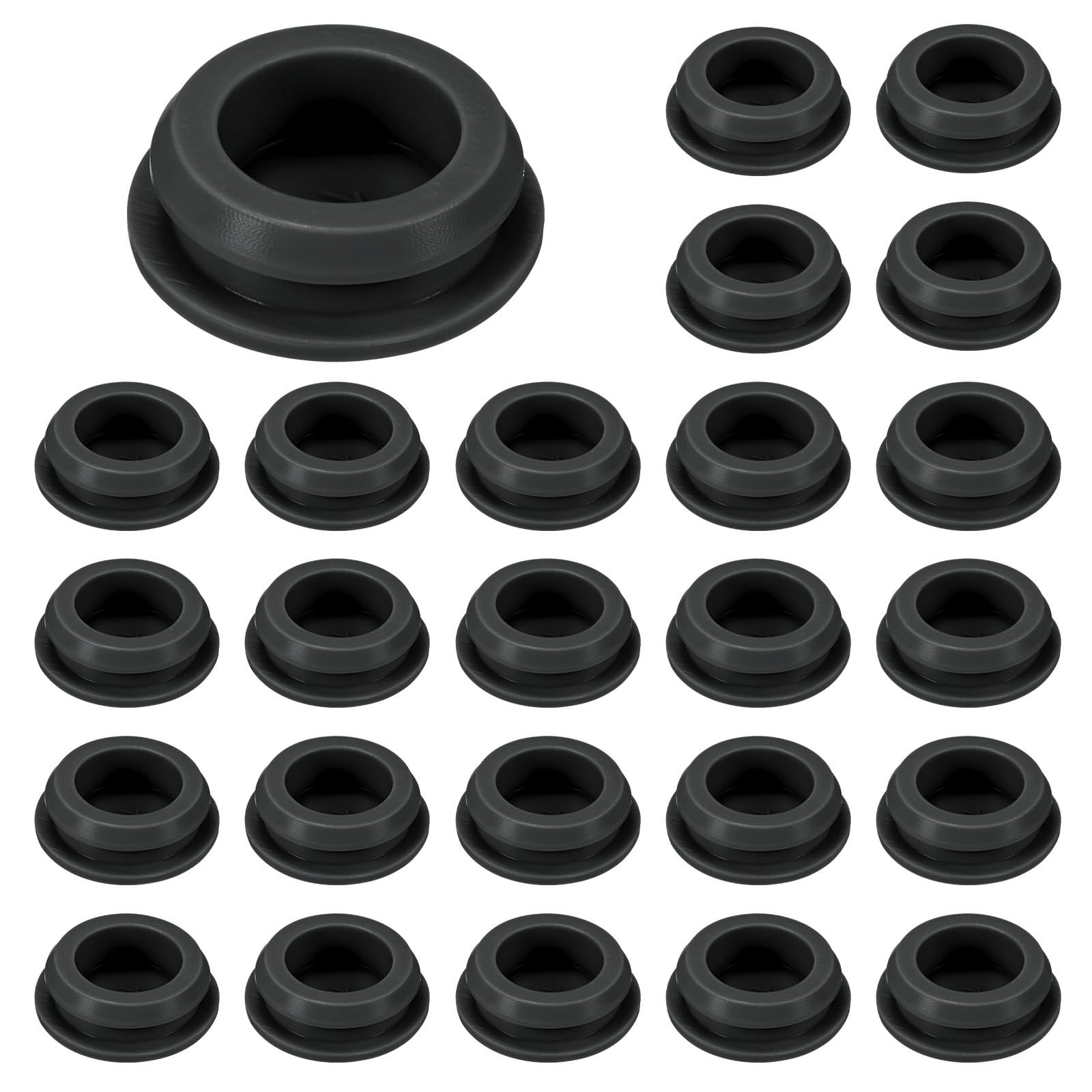 M METERXITY 25-Pack Silicone Hole Plugs, Snap in Locking Hole Plugs for 14.5-15.5mm Hole
