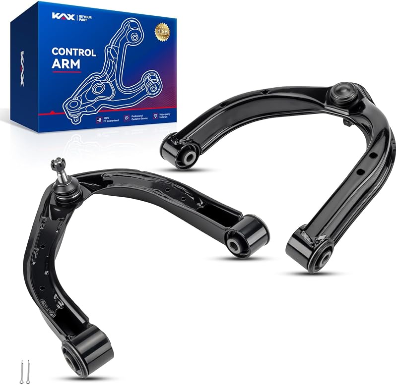 Kit de braços de controle superiores dianteiros KAX com pivôs para Nissan TITAN, Armada, Pathfinder Armada, INFINITI QX56 e QX80 – 2 peças