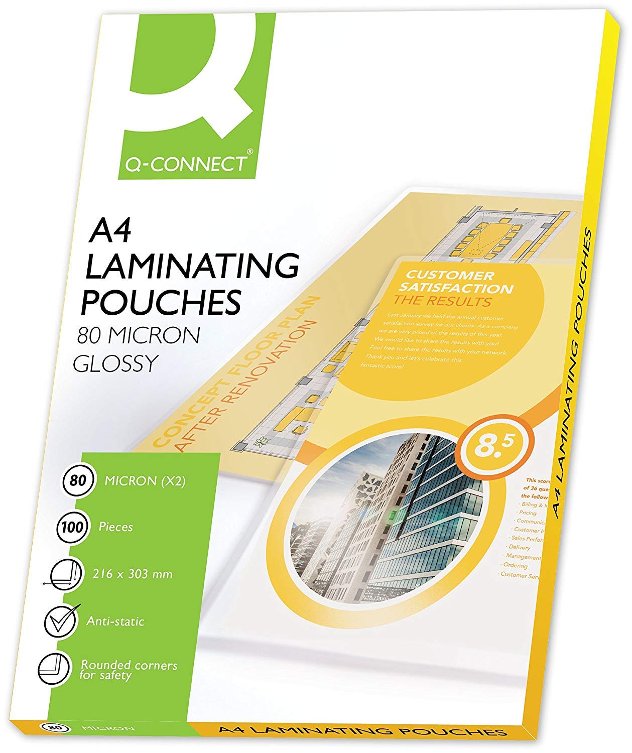 2XA4 80 Micron Laminating Pouch (Pack of 100)