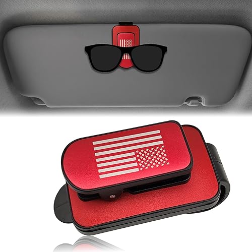 Miniatura 9 de Clip de lentes de sol para visera de automóvil, clip multifunción para tarjeta de boleto, bandera de EE. UU., accesorios para automóvil, tarjeta de