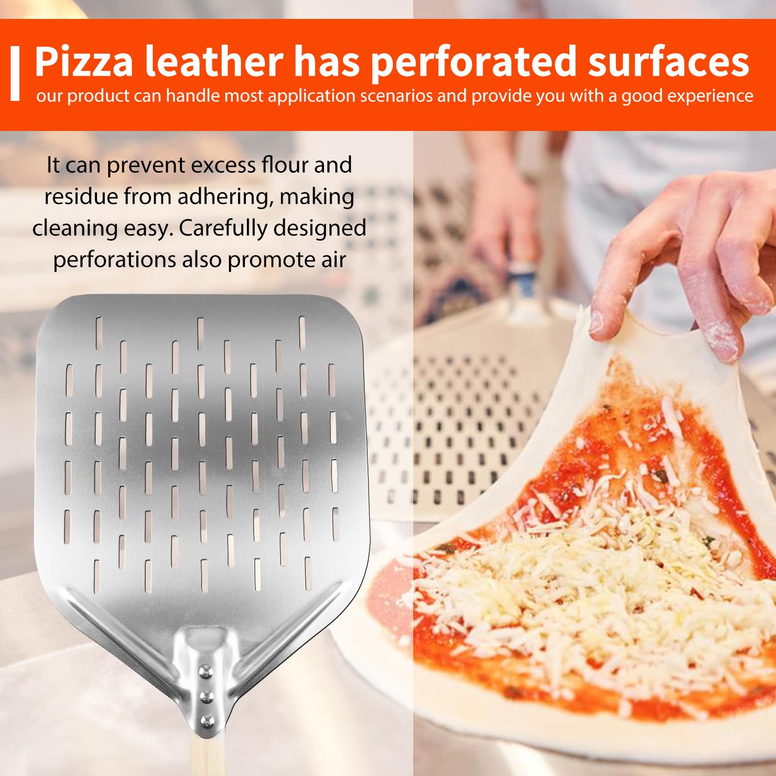 Pale Per Pizza Professionali In Alluminio Forate Per Pizzeria Cm. 33 X - 6