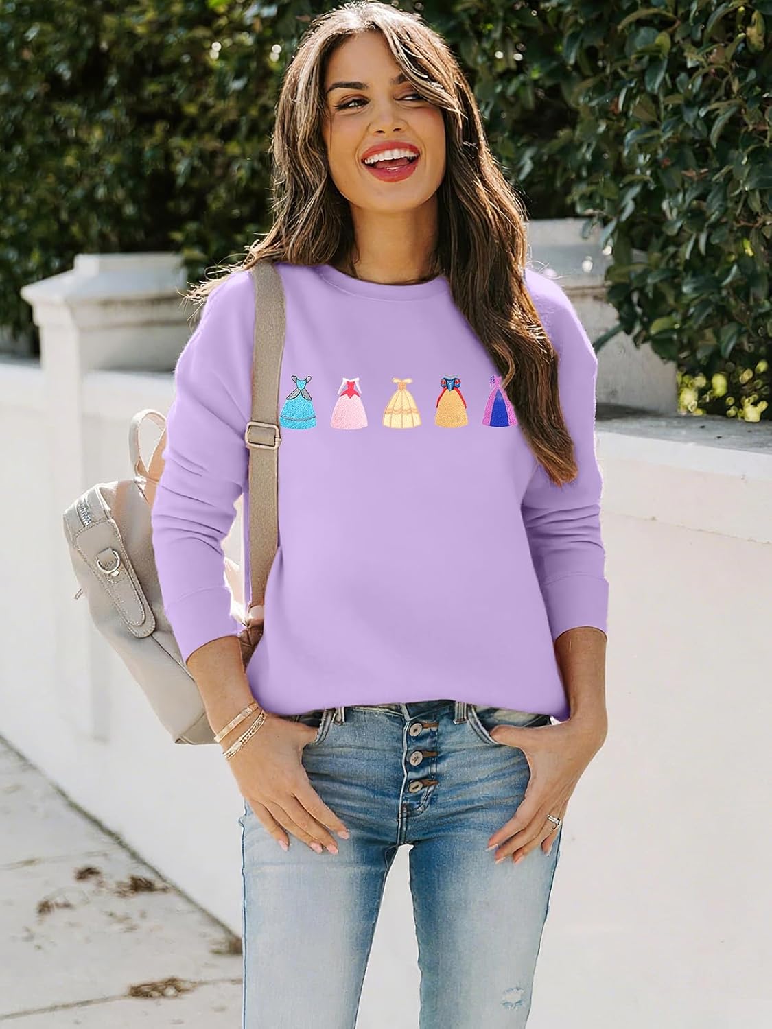 MNLYBABY I Am Done Adulting Sweatshirt for Women Cute Graphic Sweatshirts Casual Long Sleeve Vacation Trip Shirt Tops - Image 3