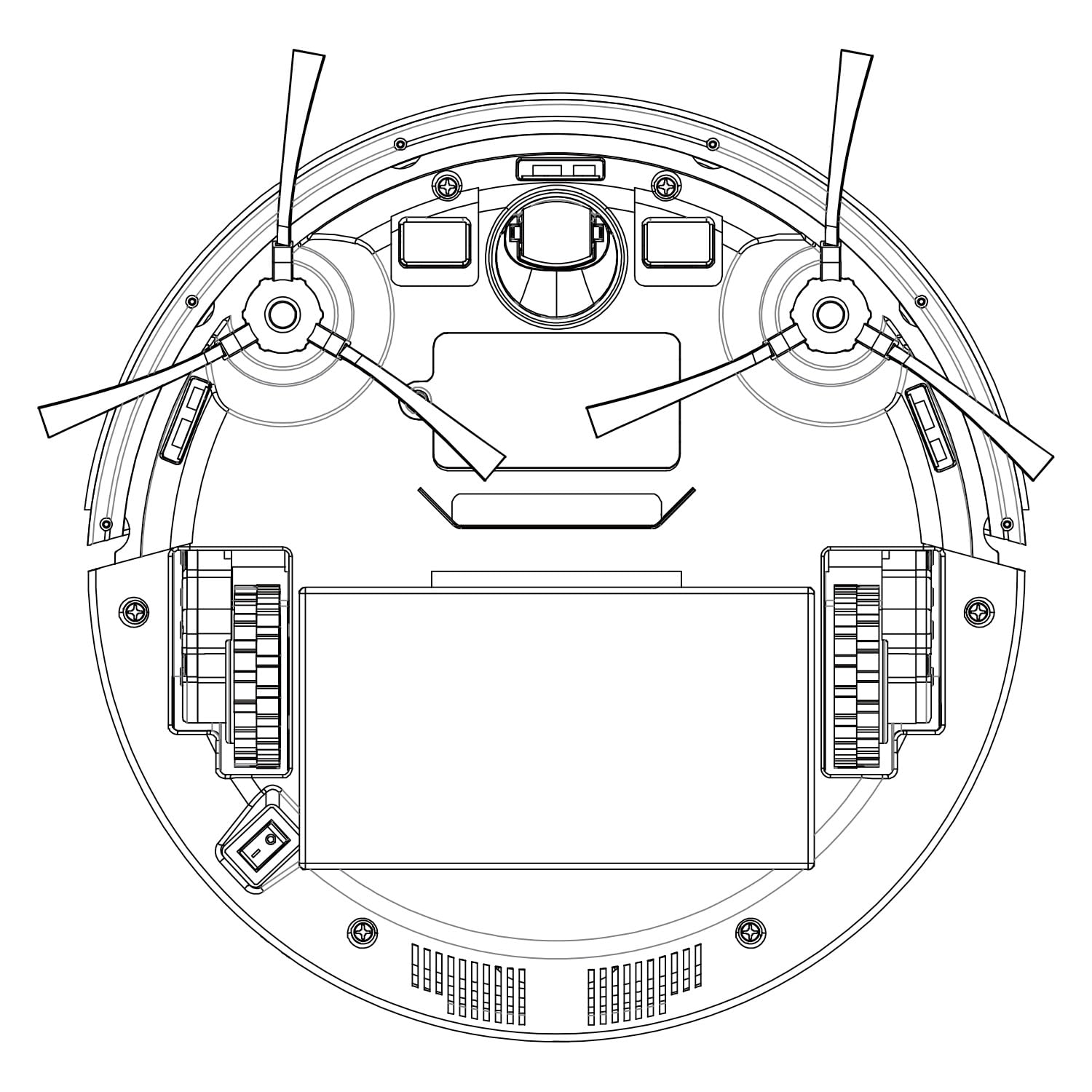Wiizzee Robot Aspirador AR02, Delgado Silencioso WiFi Conectado con Tuya, 5 Modos de Limpieza, Autocarga, 90min Autonomía, Todos los Suelos Lisos, Sistema de Navegación Giroscópica
