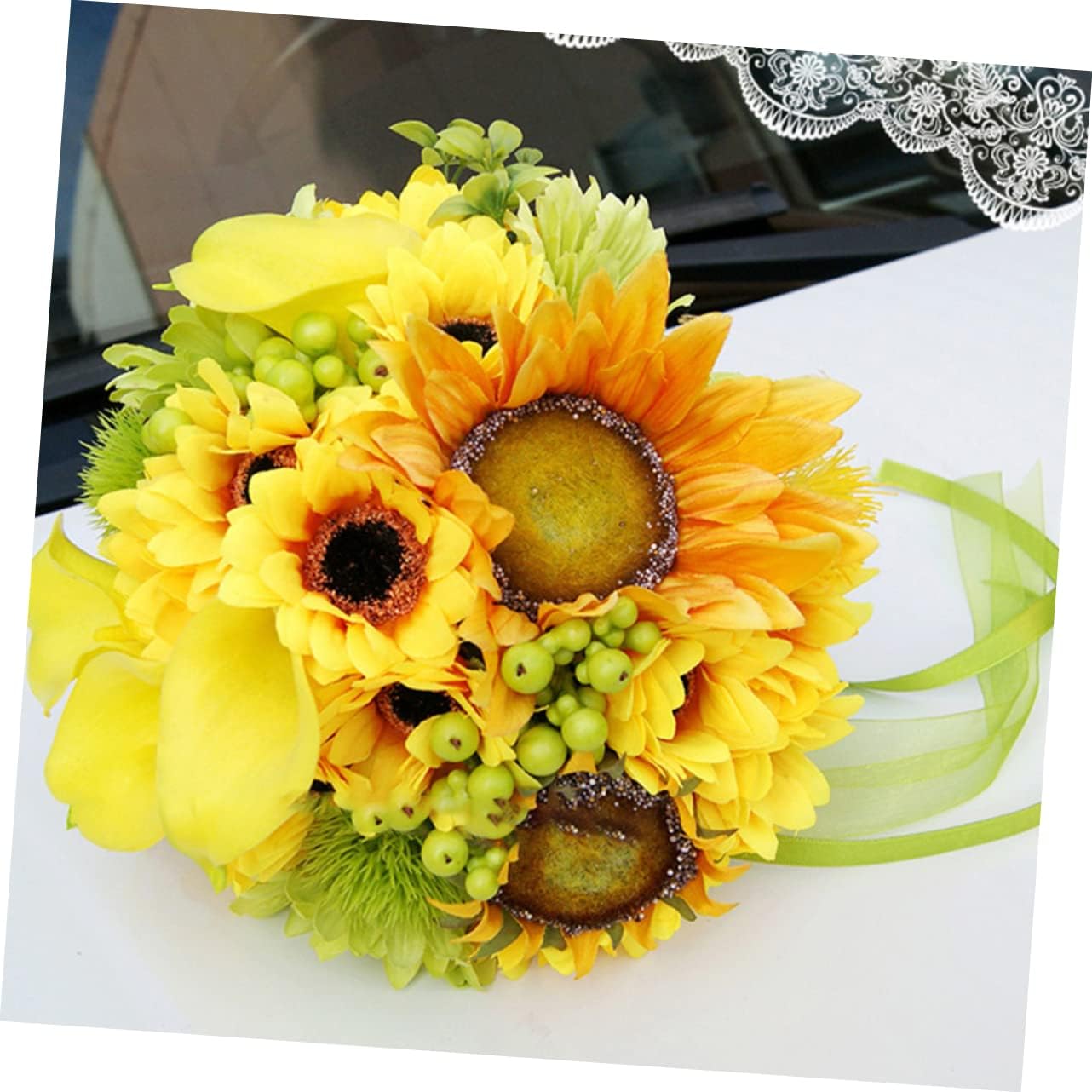 1ピーシー仿 向日 婚式装飾用 ップス ング いまでも 褪せ 演出