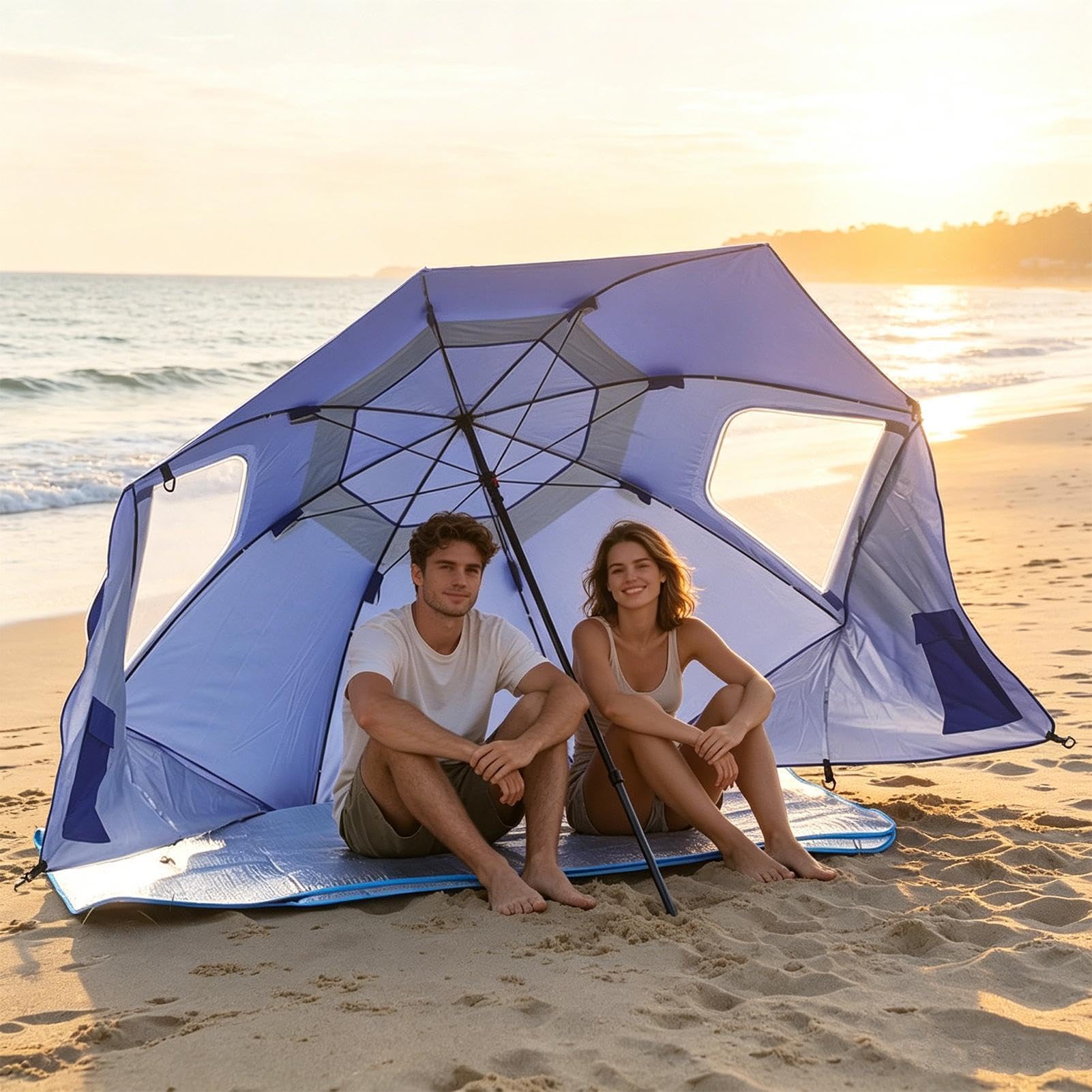 Parasol Wędkarski Składana Osłona Przeciwsłoneczna UV | Zewnętrzny Parasol Przeciwsłoneczny do Wędkowania Na Zewnątrz, Patio, Basen, Sport, Park, Podwórko, Kemping, Piesze