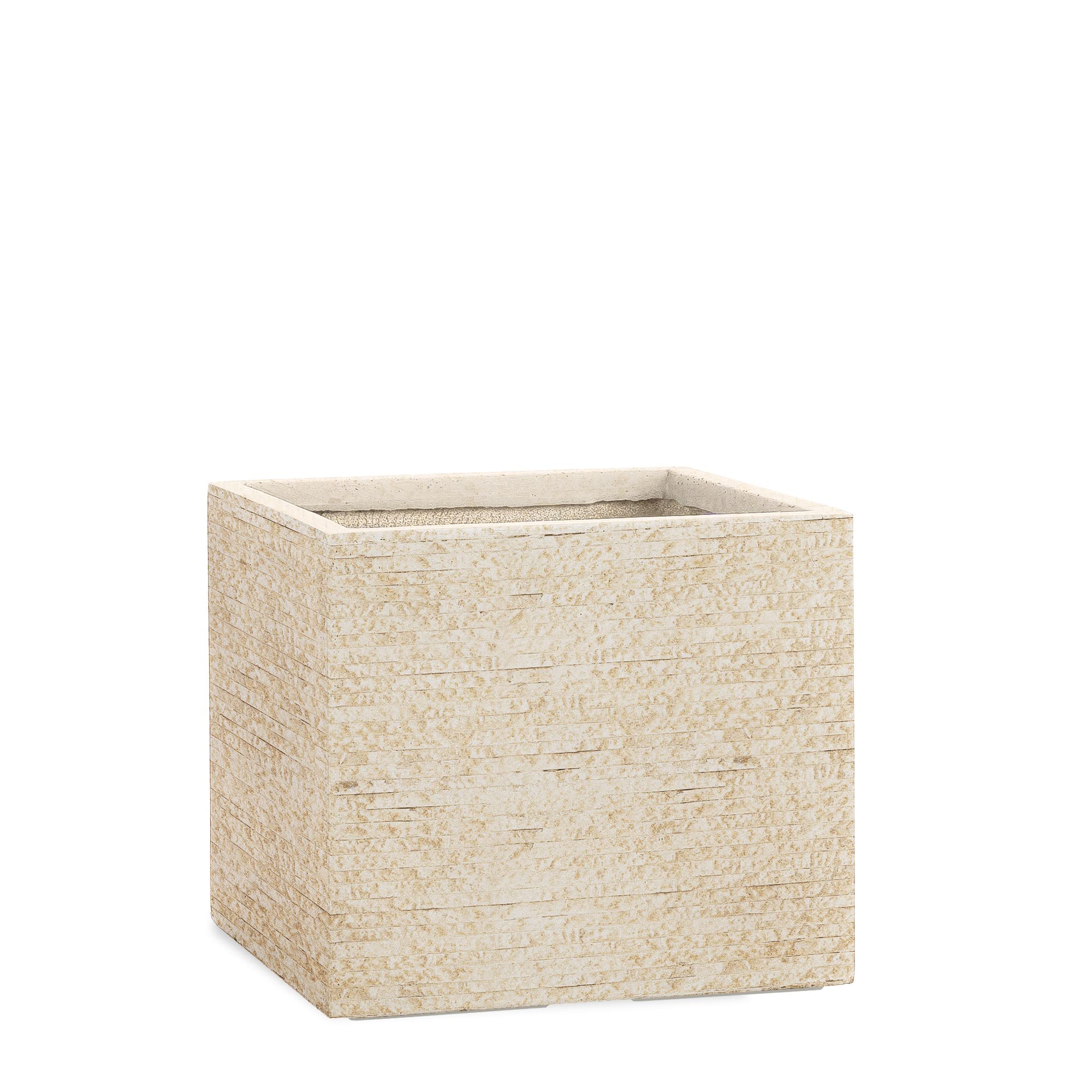 Pflanzwerk® Donica na kwiaty Cube antyczny piasek 45 x 55 x 55 cm *odporna na mróz donica na kwiaty* *ochrona przed promieniowaniem UV *produkt wysokiej jakości*