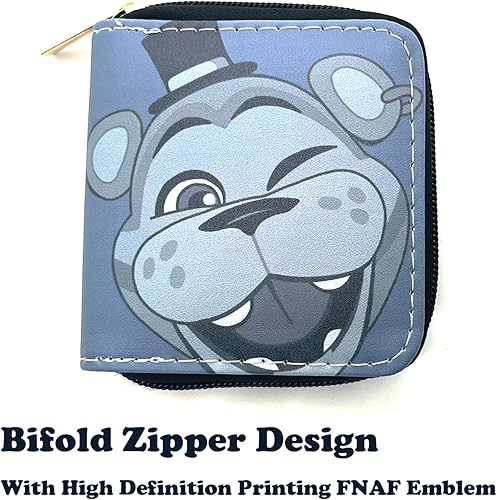 Miniatura 5 de FNAF Cartera y FNAF Fazbear Guardia de Seguridad Pin Pin Set Cinco Noches en el disfraz de Freddy's Cosplay Broche Pin Regalo para Hombres Mujeres,