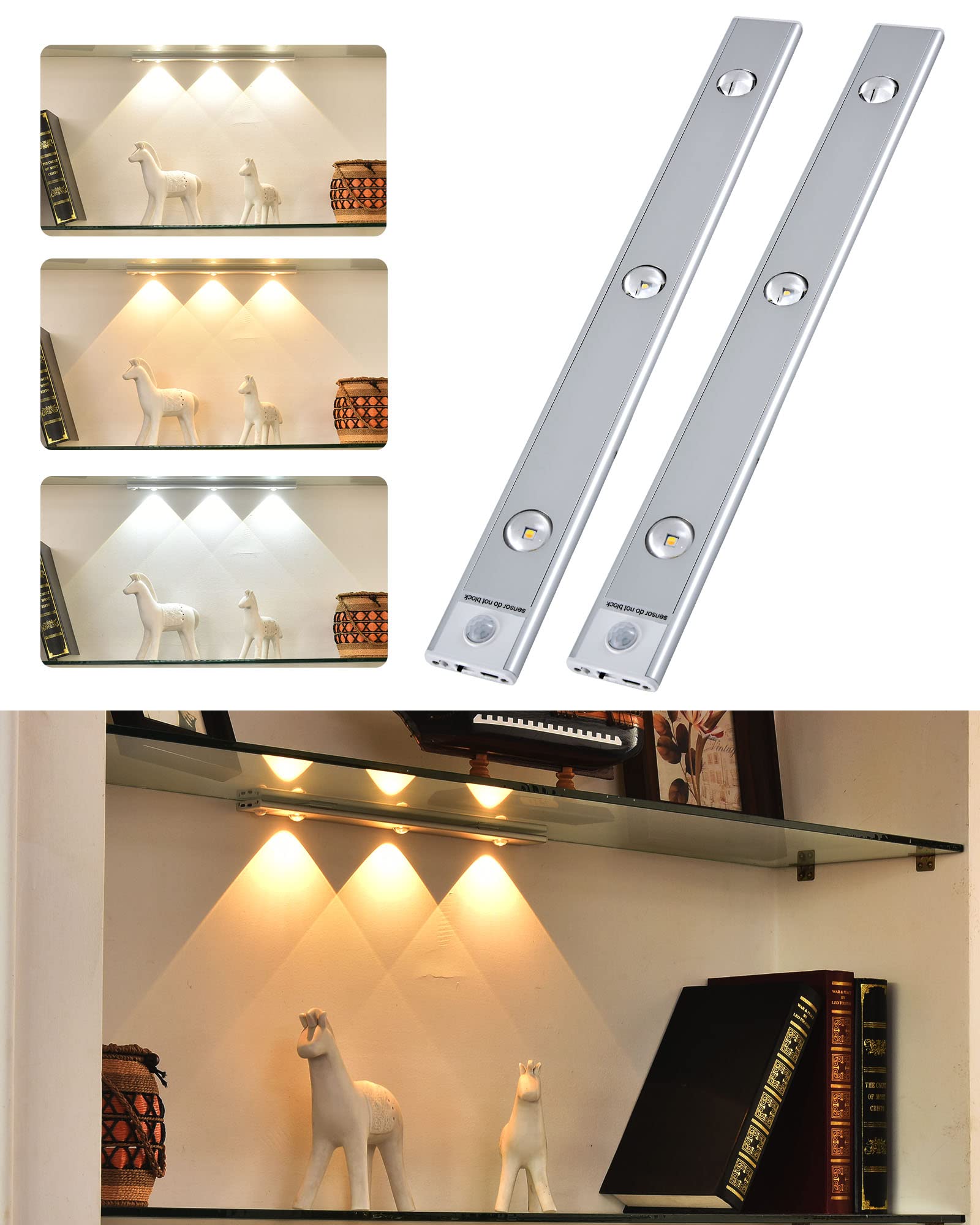 Luz LED Para Armario Con Sensor - Recargable USB Y Ajustable