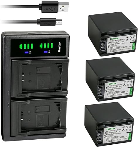 Miniatura 7 de Kastar Paquete de 2 cargadores USB NP-FV100 y LTD2 compatibles con Sony HDR-CX280 HDR-CX290 HDR-CX300 HDR-CX305 HDR-CX320 HDR-CX330 HDR-CX330E