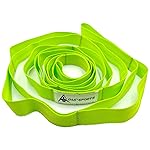 Stretching Strap Yoga Strap with Loops, Stretch Straps for Physical Therapy, Non-Elastic Exercise Strap for Pilates, Dance and Gymnastics with Workout Guide (Green)