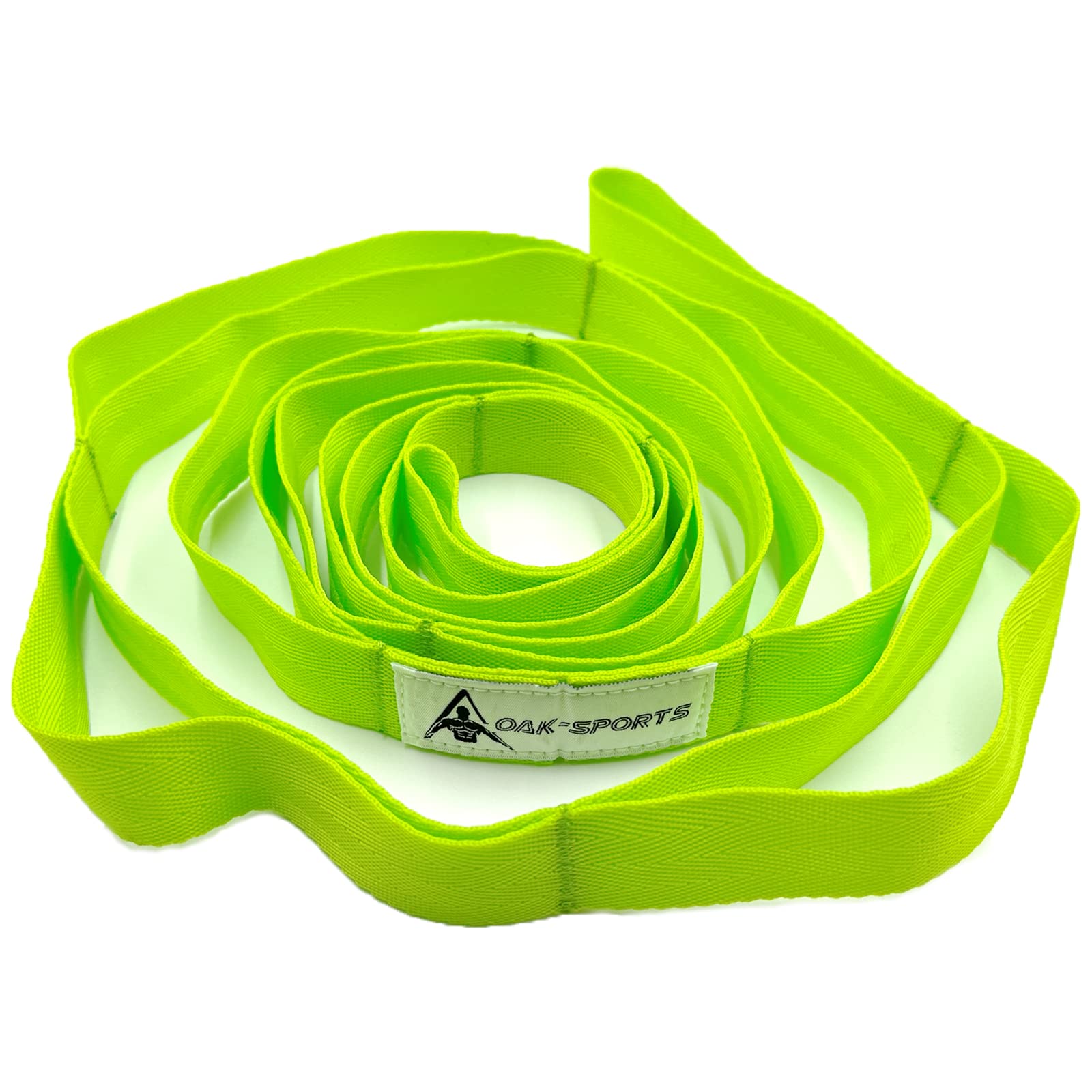 Correa elástica para yoga con bucles, correas elásticas para terapia física, correa de ejercicio no elástica para pilates, danza y gimnasia con guía de entrenamiento