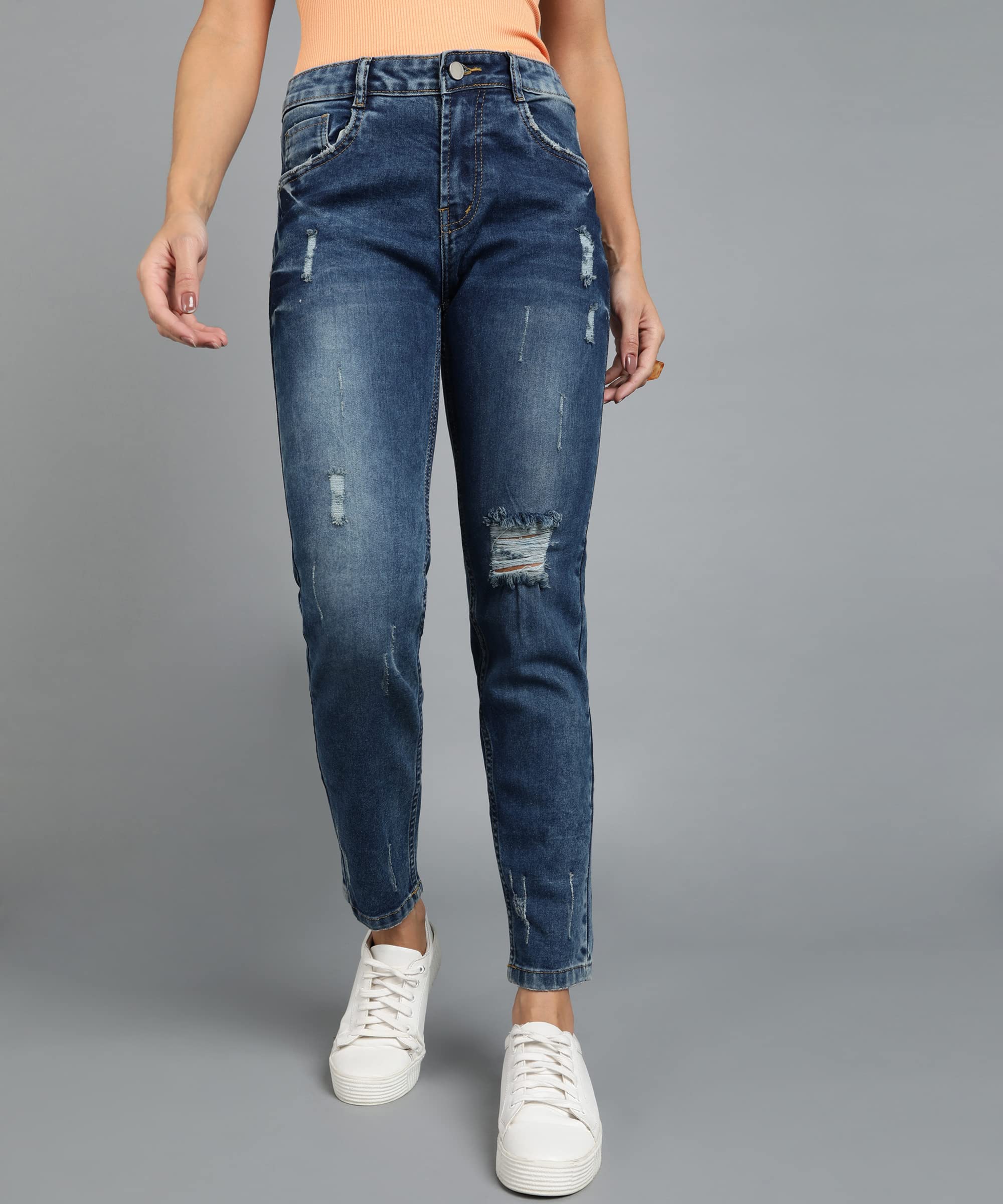 Urbano Fashion Jeans lavados Boyfriend Fit para mujer