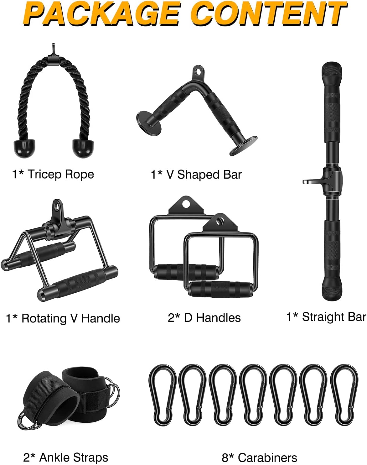 Buy LAT Pulldown Attachments, Cable Machine Attachments for Home Gym
