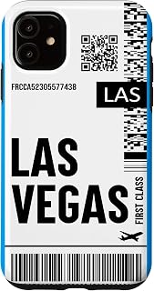 iPhone 11 Las Vegas Flight Ticket Boarding Pass City Airplane Travel Case